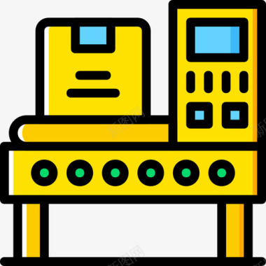 黄色躺椅输送机工业8黄色图标图标