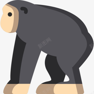 黑猩猩在动物园2公寓图标图标