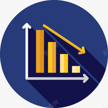 多彩图表损失图表和图表4扁平图标图标