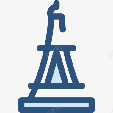 埃菲尔铁塔旅游16号蓝色图标图标