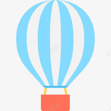 热气球热气球运输28扁平图标图标