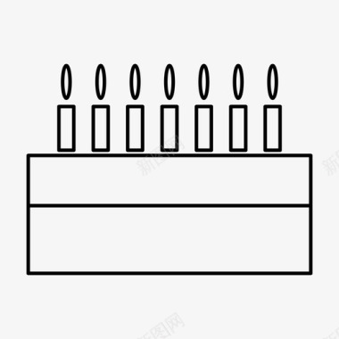 蛋糕庆祝周年生日图标图标