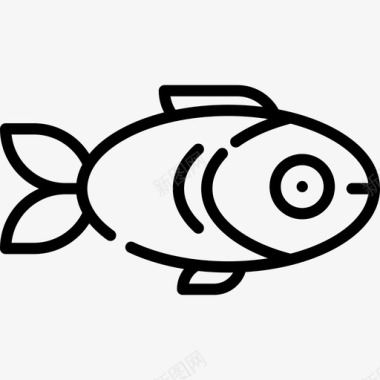 鱼类海洋生物6直系图标图标