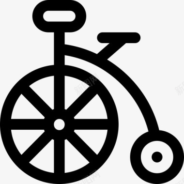 自行车英国3直线型图标图标