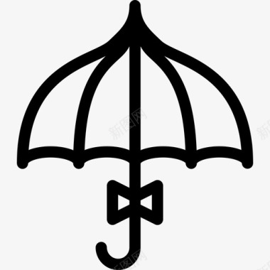 伞复古3线状图标图标
