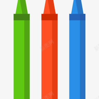 蜡笔样式蜡笔手工制作7扁平图标图标