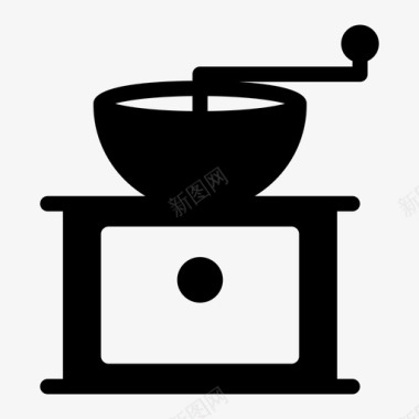 厨房用具咖啡磨电器厨房图标图标
