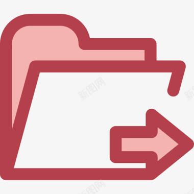 文件夹文件和文件夹10红色图标图标