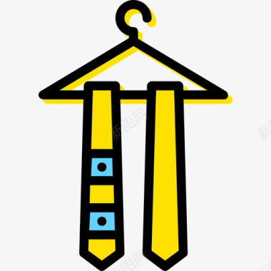 领带男士配件4黄色图标图标