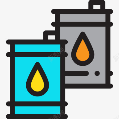 雪花桶桶能量9线性颜色图标图标