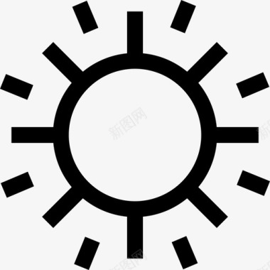 太阳冲浪6直线型图标图标