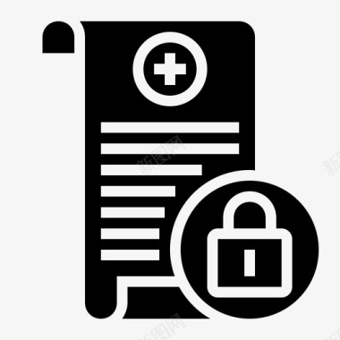 医疗数据安全合同通用数据保护条例图标图标