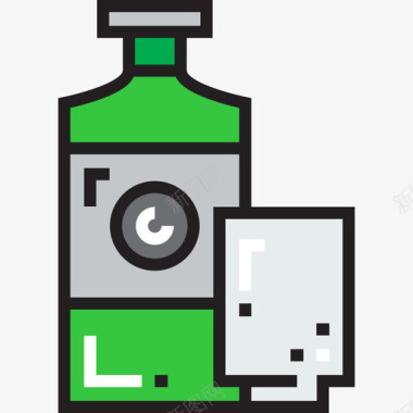 饮料酒水饮料海盗4线性颜色图标图标