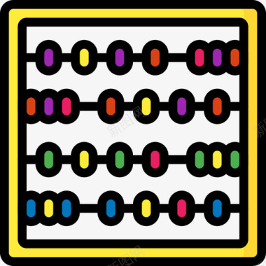 算盘矢量图算盘玩具12线颜色图标图标