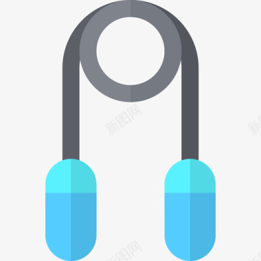 跳绳理疗扁平图标图标