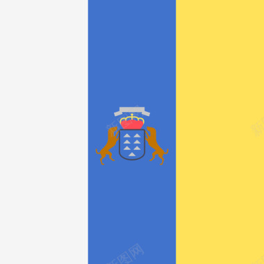 加那利群岛国际旗帜4方形图标图标