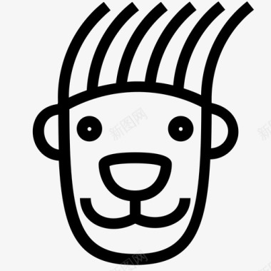 豪猪刺猬刺猬脸图标图标