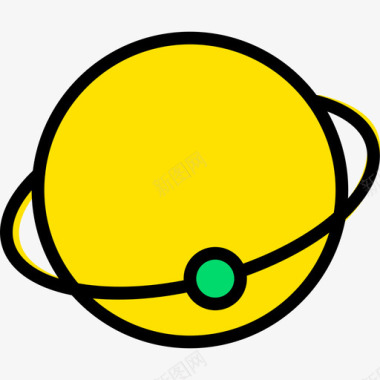 黄色灯泡原子科学18黄色图标图标