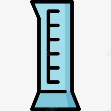 圆柱体实验室设置3线性颜色图标图标