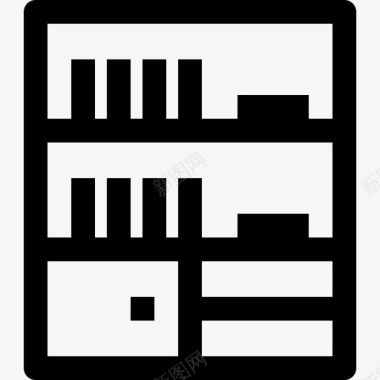 家具分类图标书架家具和家居2线性图标图标