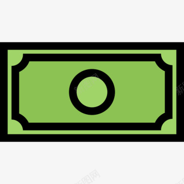 钞票金融8彩色图标图标
