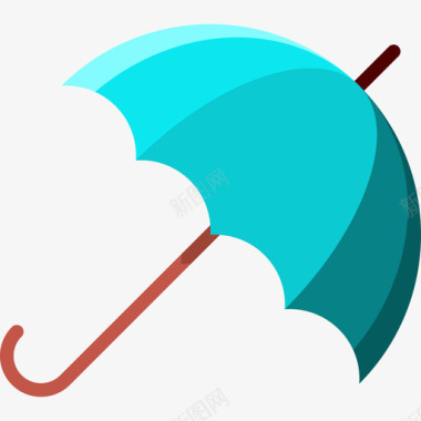 雨伞冬季必备品2扁平图标图标