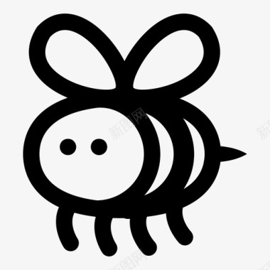 蜜蜂苍蝇飞翔的蜜蜂图标图标