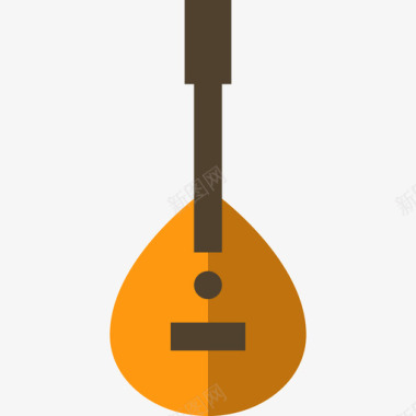 琵琶乐器9扁平图标图标