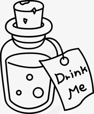 药水爱丽丝瓶子图标图标