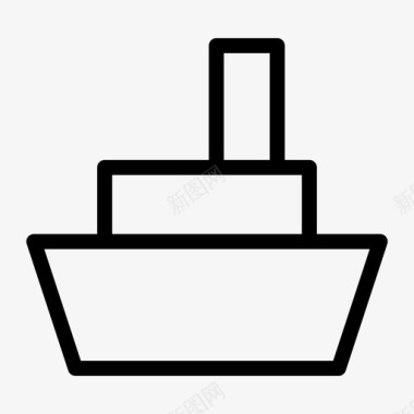 轮船邮轮船运输图标图标