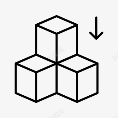方块盒子信使图标图标