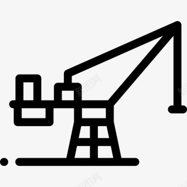 工程机械起重机工程机械4台直线式图标图标