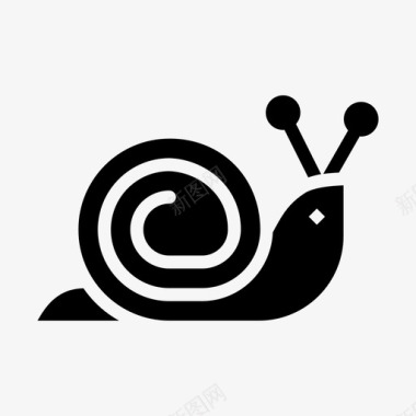 蜗牛软体动物贝壳图标图标