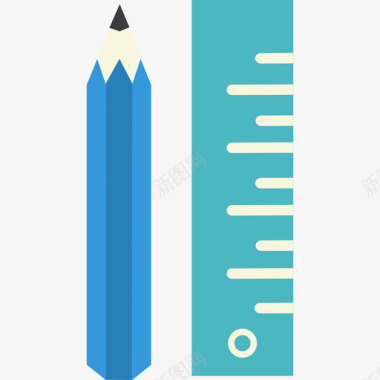 标尺测量测量施工工具3扁平图标图标
