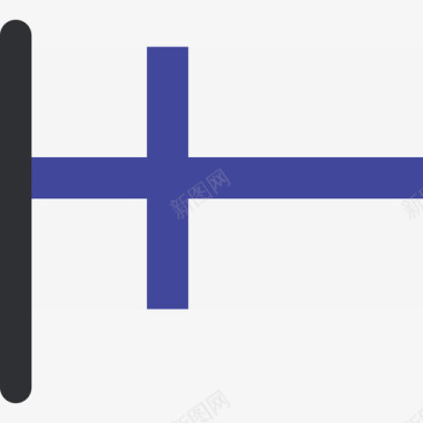 芬兰国际国旗5桅杆图标图标