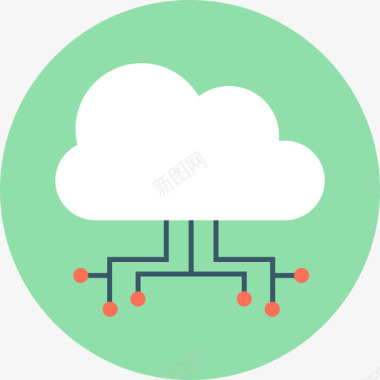 可循环利益云计算网络和网络循环图标图标