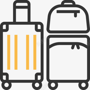 行李酒店服务11黄影图标图标