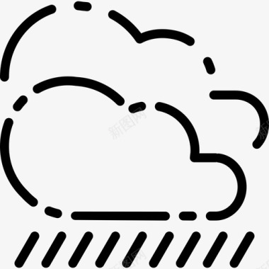 雨天气预报2线性图标图标