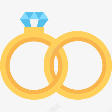 结婚素材结婚戒指派对和庆典2扁平图标图标