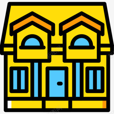 地产复式房地产17黄色图标图标