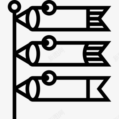 日本刀剑Koinobori日本17岁直系图标图标