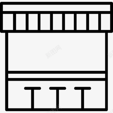 紫色商店商店店面直营店图标图标