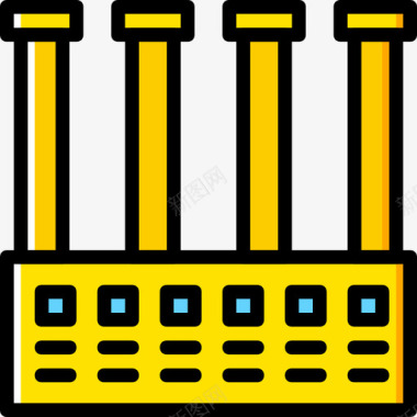 黄色效果工厂工业8黄色图标图标