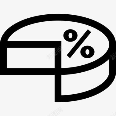 百分比统计图百分比银行货币3线性图标图标