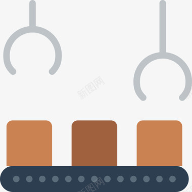 工业设计海报输送机工业5扁平图标图标
