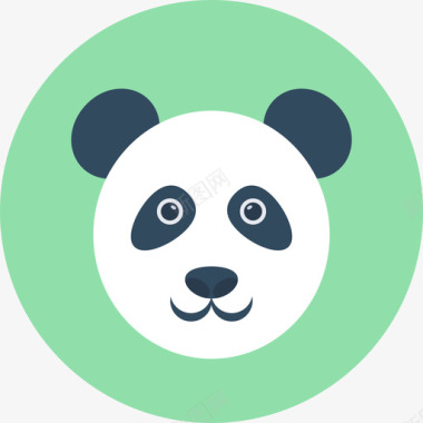 动物熊猫动物33圆形图标图标