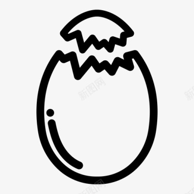 碎鸡蛋蛋壳食物图标图标