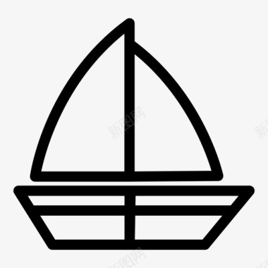 帆船航海旅行图标图标