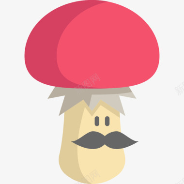 蘑菇神奇人物3扁平图标图标