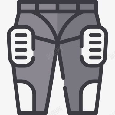 长裤运动9线性颜色图标图标